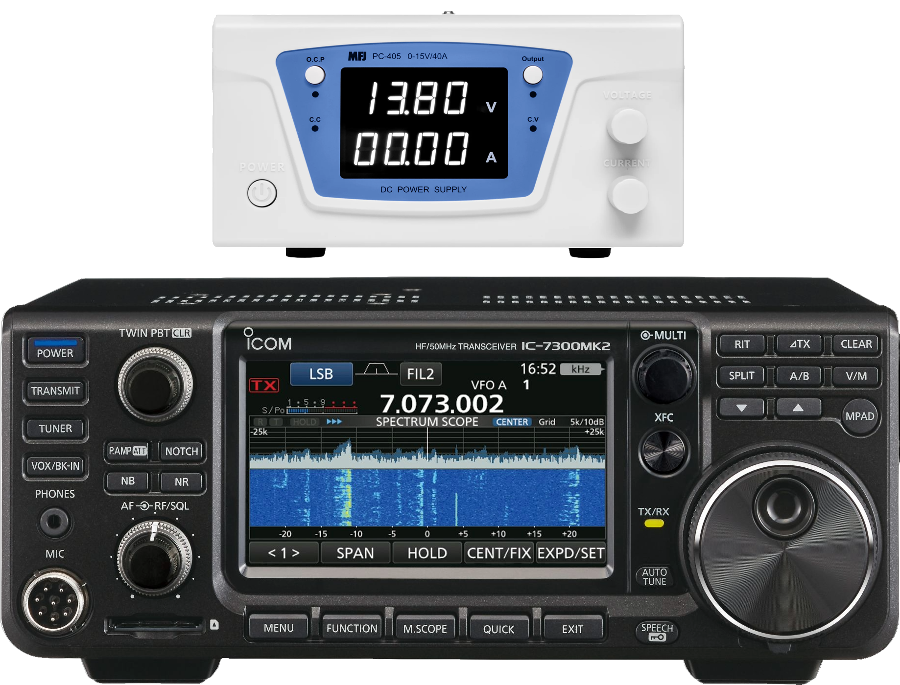 Icom IC-7300 MK2 + MJF PC-405 Netzteil