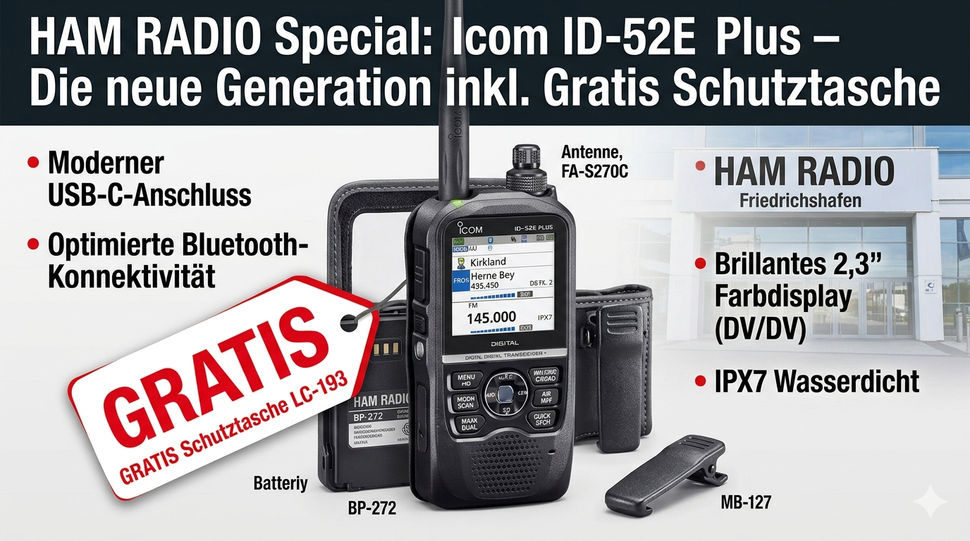 Icom ID-52E Plus HAM-RADIO SPECIAL inkl. LC-193